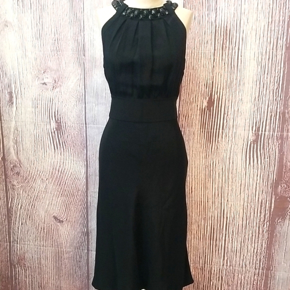 Banana Republic BR Silk Blend LBD Halter Neckline Dress - Picture 1 of 10